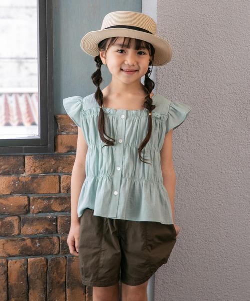 URBAN RESEARCH DOORS(アーバンリサーチドアーズ)の「シャーリングフリルキャミブラウス(KIDS)(シャツ/ブラウス・キッズ・ブラック/ミント・105/135/120)」の13枚目の写真