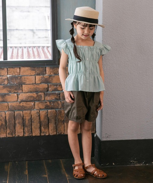 URBAN RESEARCH DOORS(アーバンリサーチドアーズ)の「シャーリングフリルキャミブラウス(KIDS)(シャツ/ブラウス・キッズ・ブラック/ミント・105/135/120)」の15枚目の写真