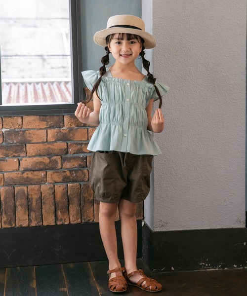 URBAN RESEARCH DOORS(アーバンリサーチドアーズ)の「シャーリングフリルキャミブラウス(KIDS)(シャツ/ブラウス・キッズ・ブラック/ミント・105/135/120)」の16枚目の写真