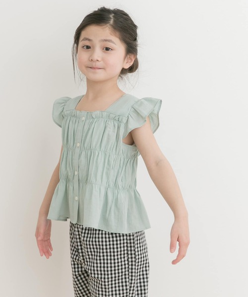 URBAN RESEARCH DOORS(アーバンリサーチドアーズ)の「シャーリングフリルキャミブラウス(KIDS)(シャツ/ブラウス・キッズ・ブラック/ミント・105/135/120)」の21枚目の写真