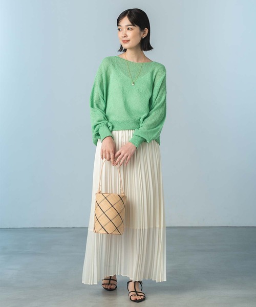 EleSac（エルサック）の「ＰＡＰＩＬＯラフィアバケツバッグ（ハンドバッグ・レディース・ブラック/ピンク・FREE）」の3枚目の写真