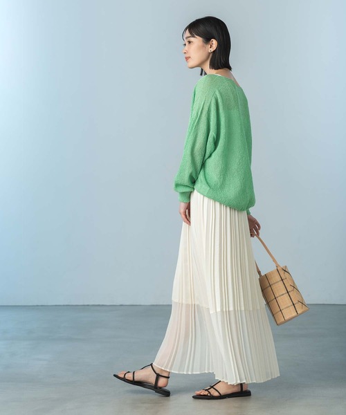 EleSac（エルサック）の「ＰＡＰＩＬＯラフィアバケツバッグ（ハンドバッグ・レディース・ブラック/ピンク・FREE）」の4枚目の写真