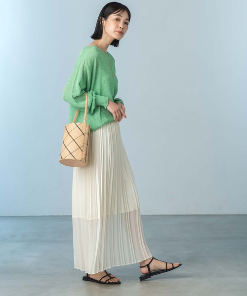 EleSac（エルサック）の「ＰＡＰＩＬＯラフィアバケツバッグ（ハンドバッグ・レディース・ブラック/ピンク・FREE）」の6枚目の写真