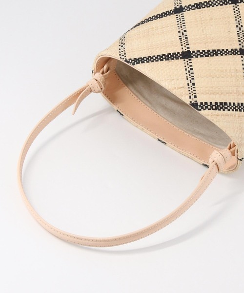 EleSac（エルサック）の「ＰＡＰＩＬＯラフィアバケツバッグ（ハンドバッグ・レディース・ブラック/ピンク・FREE）」の8枚目の写真