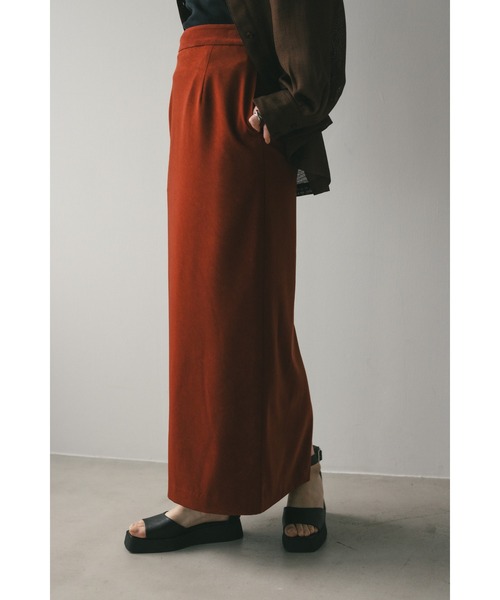 STYLEMIXER（スタイルミキサー）の「グロスストレートスカート（スカート・レディース・ブラウン/ネイビー・SMALL/MEDIUM）」の4枚目の写真