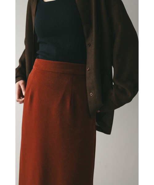 STYLEMIXER（スタイルミキサー）の「グロスストレートスカート（スカート・レディース・ブラウン/ネイビー・SMALL/MEDIUM）」の8枚目の写真