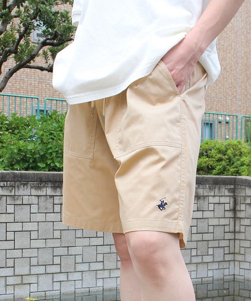 BEVERLY HILLS POLO CLUB（ビバリーヒルズポロクラブ）の「【BEVERLY HILLS POLO CLUB/ビバリーヒルズポロクラブ】ワンポイント刺繍ツイルショーツ・ショートパンツ（その他パンツ・メンズ・ライラック/ブラック/アクア/オフホワイト/ネイビー/ベージュ・M/LL/L）」の4枚目の写真