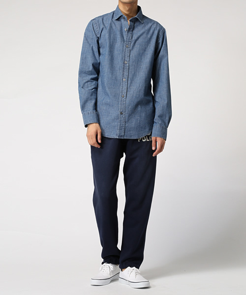 POLO RALPH LAUREN（ポロ ラルフ ローレン）の「エステート インディゴ コットン シャツ（シャツ/ブラウス・メンズ・ネイビー・SMALL/LARGE/X-SMALL/MEDIUM）」の5枚目の写真