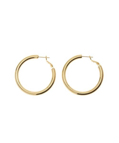 EVRIS（エヴリス）の「BIG METAL HOOP ピアス（ピアス（両耳用）・レディース・シルバー/ゴールド・FREE）」の3枚目の写真