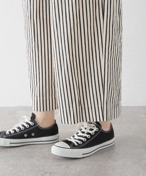 ラックス◆バフストライプ タックイージーパンツ JOURNAL STANDARD LUXE パンツ ストライプバフ タックイージー