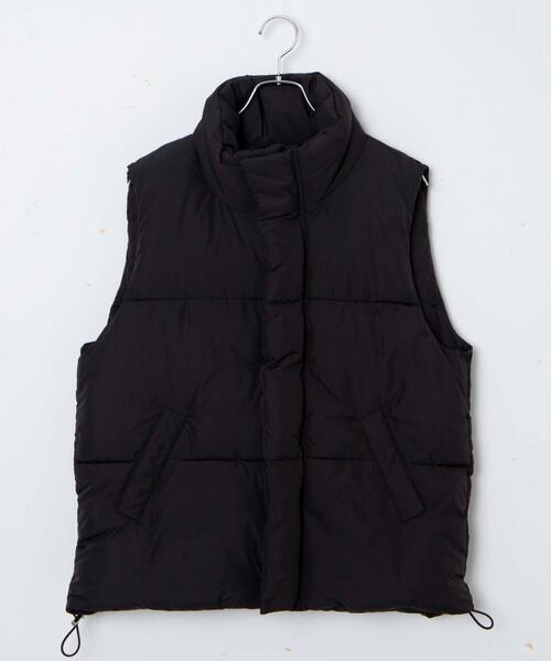WEGO（ウィゴー）の「WEGO/パディングベスト（ダウンベスト・レディース・ホワイト/ブラック・FREE）」の4枚目の写真