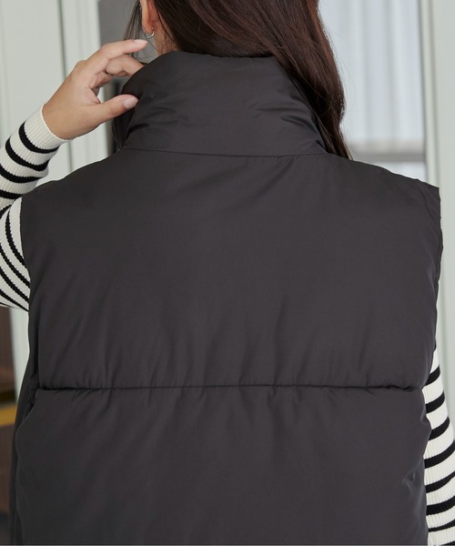 WEGO（ウィゴー）の「WEGO/パディングベスト（ダウンベスト・レディース・ホワイト/ブラック・FREE）」の19枚目の写真