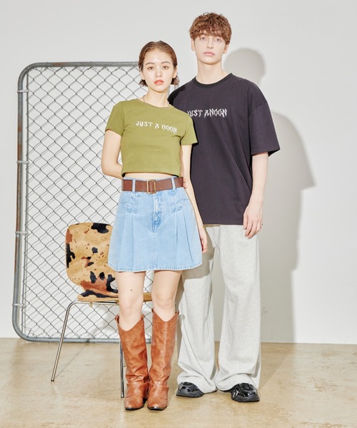 tシャツ メタリックロゴBIG T レディース メンズ セール】メタリックロゴBIG T（Tシャツ/カットソー）｜JUST A