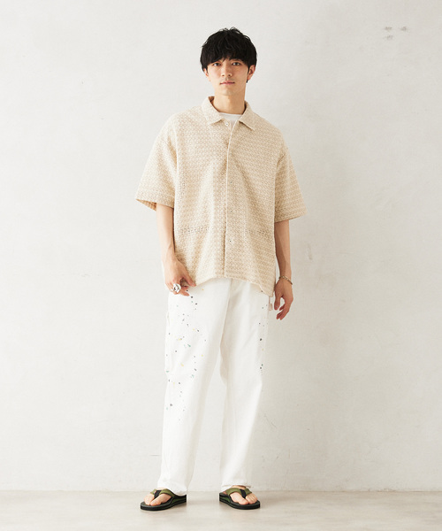 JOURNAL STANDARD relume(ジャーナルスタンダード レリューム)の「INDIA SHIRTINGS レースレギュラーシャツ(シャツ/ブラウス・メンズ・ベージュ系その他/ホワイト・LARGE/MEDIUM)」の5枚目の写真