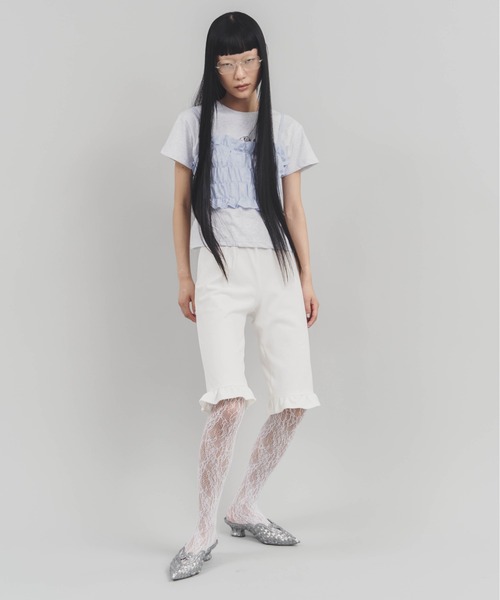 Carmelo(カーメロ)の「Frill bike shorts / フリルバイカーパンツ(その他パンツ・レディース・ホワイト/ブラック・FREE)」の13枚目の写真
