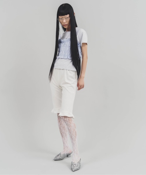 Carmelo(カーメロ)の「Frill bike shorts / フリルバイカーパンツ(その他パンツ・レディース・ホワイト/ブラック・FREE)」の18枚目の写真
