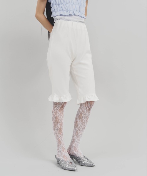Carmelo(カーメロ)の「Frill bike shorts / フリルバイカーパンツ(その他パンツ・レディース・ホワイト/ブラック・FREE)」の21枚目の写真