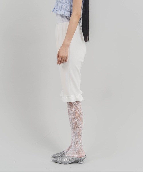 Carmelo(カーメロ)の「Frill bike shorts / フリルバイカーパンツ(その他パンツ・レディース・ホワイト/ブラック・FREE)」の8枚目の写真