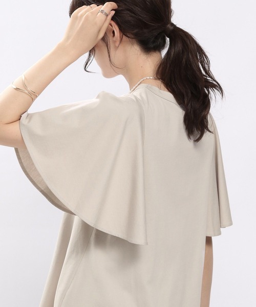 GLOBAL WORK Smile Seed Store（グローバルワーク スマイルシードストア）の「冷感袖フレアTシャツ/186246（Tシャツ/カットソー・レディース・ベージュ/チャコール/オフホワイト/ブラック・MEDIUM/LARGE/SMALL）」の21枚目の写真