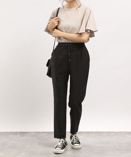 GLOBAL WORK Smile Seed Store（グローバルワーク スマイルシードストア）の「冷感袖フレアTシャツ/186246（Tシャツ/カットソー・レディース・ベージュ/チャコール/オフホワイト/ブラック・MEDIUM/LARGE/SMALL）」の20枚目の写真