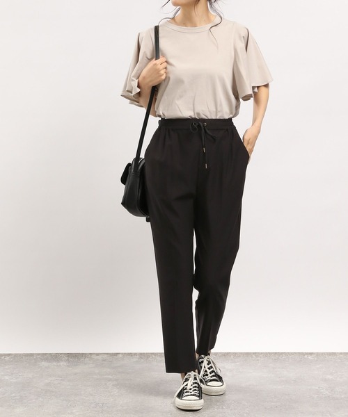 GLOBAL WORK Smile Seed Store（グローバルワーク スマイルシードストア）の「冷感袖フレアTシャツ/186246（Tシャツ/カットソー・レディース・ベージュ/チャコール/オフホワイト/ブラック・MEDIUM/LARGE/SMALL）」の19枚目の写真