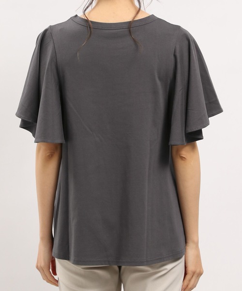 GLOBAL WORK Smile Seed Store（グローバルワーク スマイルシードストア）の「冷感袖フレアTシャツ/186246（Tシャツ/カットソー・レディース・ベージュ/チャコール/オフホワイト/ブラック・MEDIUM/LARGE/SMALL）」の13枚目の写真