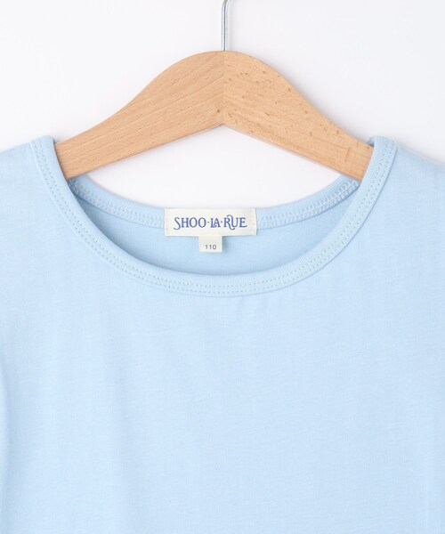 SHOO・LA・RUE(シューラルー)の「◆【110-140cm】袖タックデザイントップス(Tシャツ/カットソー・キッズ・オレンジ/ライトグリーン/ブラック/サックスブルー・11/12/13/14)」の8枚目の写真