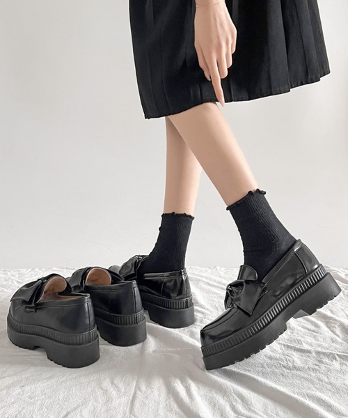 bibiy MILA 厚底 ローファー リボン XS Bibiy MILA ローファー XS