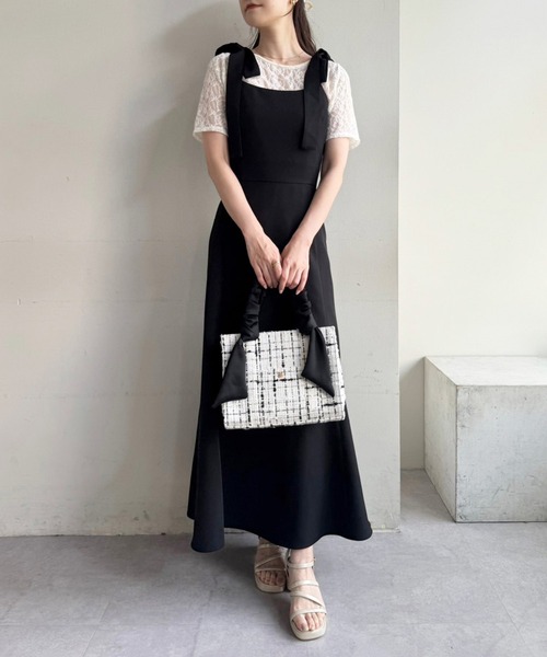 one after another NICE CLAUP（ワンアフターアナザーナイスクラップ）の「ギャザーハンドルミニトートバッグ（トートバッグ・レディース・アイボリー/ブラック/ホワイト系その他/ピンク/グレー系その他/ホワイト系その他2・FREE）」の12枚目の写真