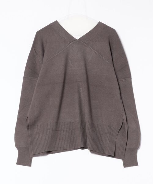 Q（キュー）の「Vネックオーバーカーデ（カーディガン/ボレロ・レディース・チャコールグレー/ブラック/ダークグリーン・MEDIUM）」の16枚目の写真