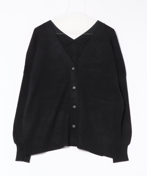 Q（キュー）の「Vネックオーバーカーデ（カーディガン/ボレロ・レディース・チャコールグレー/ブラック/ダークグリーン・MEDIUM）」の14枚目の写真