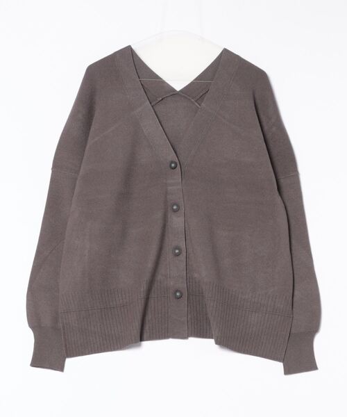 Q（キュー）の「Vネックオーバーカーデ（カーディガン/ボレロ・レディース・チャコールグレー/ブラック/ダークグリーン・MEDIUM）」の15枚目の写真