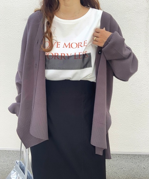 Q（キュー）の「Vネックオーバーカーデ（カーディガン/ボレロ・レディース・チャコールグレー/ブラック/ダークグリーン・MEDIUM）」の22枚目の写真