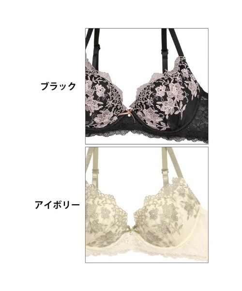 フィオーレ シアー エンブロイダリー 育乳 脇高 ブラジャー