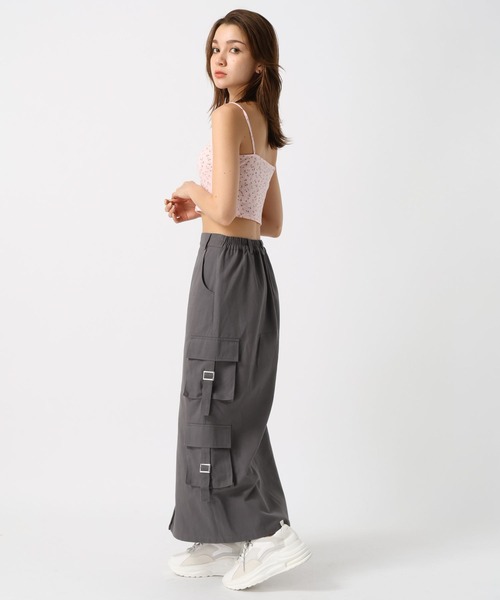 FOREVER 21（フォーエバー トゥエンティーワン）の「【2024SS】カーゴポケットＩラインスカート（スカート・レディース・カーキ/グレー・MEDIUM/SMALL）」の10枚目の写真