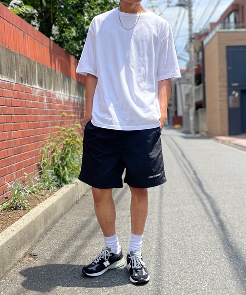 MAISON CLUB(メゾンクラブ)の「【MAISON CLUB】ワンポイント刺繍ナイロンハーフパンツ LESS IS MORE(その他パンツ・メンズ・オリーブ/ブラック/チャコールグレー/ベージュ/ネイビー/サックスブルー・M/XL/L)」の18枚目の写真
