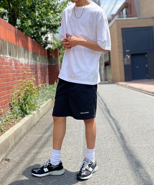 MAISON CLUB(メゾンクラブ)の「【MAISON CLUB】ワンポイント刺繍ナイロンハーフパンツ LESS IS MORE(その他パンツ・メンズ・オリーブ/ブラック/チャコールグレー/ベージュ/ネイビー/サックスブルー・M/XL/L)」の19枚目の写真