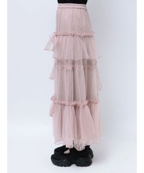 merry jenny（メリージェニー）の「ランダムリボンチュールスカート（スカート・レディース・ピンク/ブラック/アイボリー・FREE）」の19枚目の写真