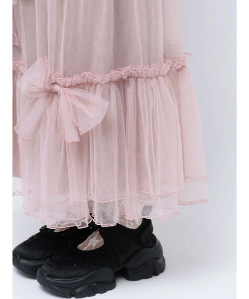 merry jenny（メリージェニー）の「ランダムリボンチュールスカート（スカート・レディース・ピンク/ブラック/アイボリー・FREE）」の22枚目の写真