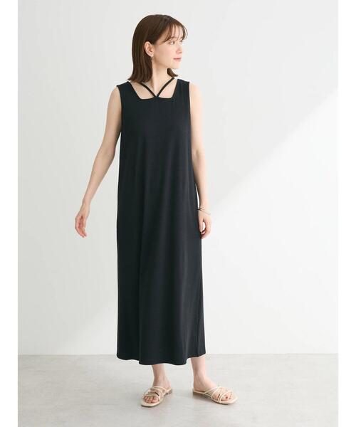 Green　Parks（グリーンパークス）の「SET2点ベスト+マルチストラップワンピース（ワンピース・レディース・ベージュ/グレー・FREE）」の21枚目の写真