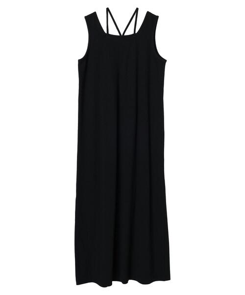 Green　Parks（グリーンパークス）の「SET2点ベスト+マルチストラップワンピース（ワンピース・レディース・ベージュ/グレー・FREE）」の8枚目の写真