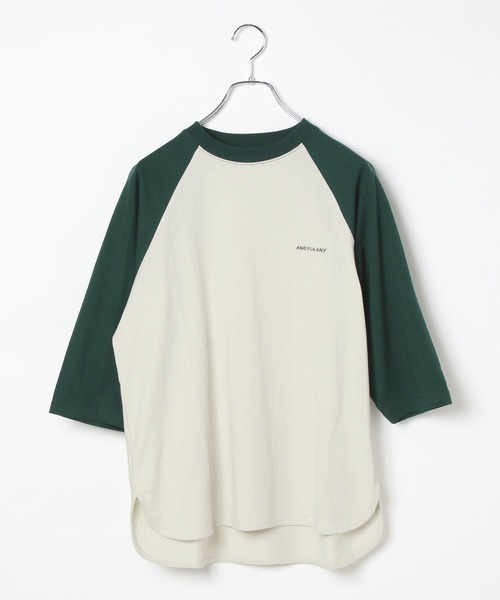 GLOBAL WORK（グローバルワーク）の「USAロゴ刺繍7分袖/AND YUA ANY/115717（Tシャツ/カットソー・キッズ・グリーン/ブラック・150cm/160cm）」の10枚目の写真