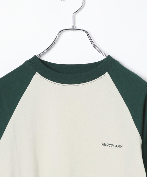 GLOBAL WORK（グローバルワーク）の「USAロゴ刺繍7分袖/AND YUA ANY/115717（Tシャツ/カットソー・キッズ・グリーン/ブラック・150cm/160cm）」の9枚目の写真