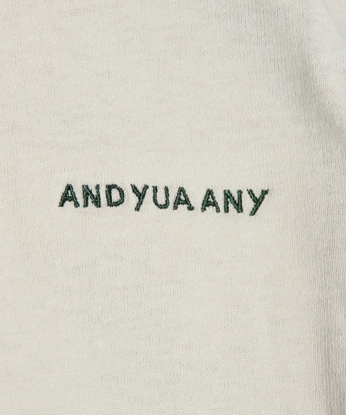 GLOBAL WORK（グローバルワーク）の「USAロゴ刺繍7分袖/AND YUA ANY/115717（Tシャツ/カットソー・キッズ・グリーン/ブラック・150cm/160cm）」の4枚目の写真