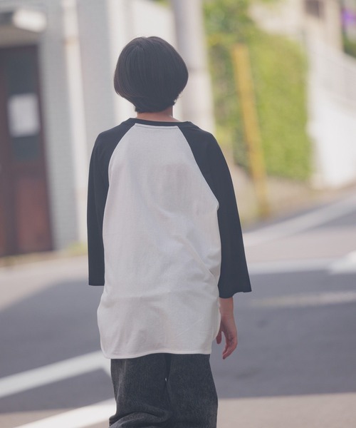 GLOBAL WORK（グローバルワーク）の「USAロゴ刺繍7分袖/AND YUA ANY/115717（Tシャツ/カットソー・キッズ・グリーン/ブラック・150cm/160cm）」の16枚目の写真
