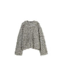 ループヤーン ラメニットカーディガン