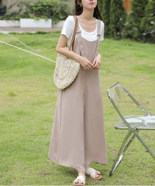 セール】サロペット オーバーオール キュロットパンツ（サロペット