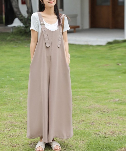 セール】サロペット オーバーオール キュロットパンツ（サロペット