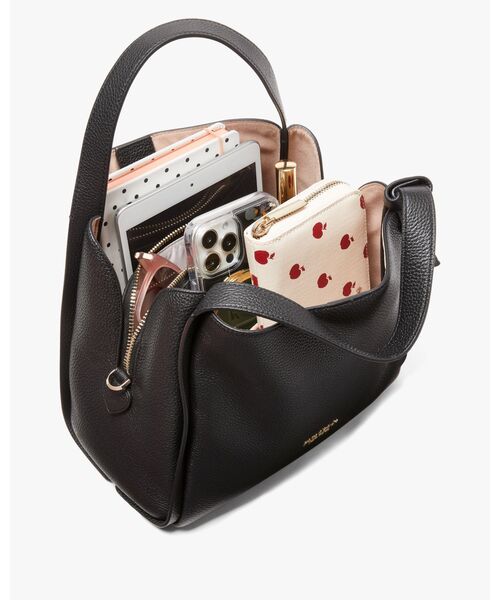 kate spade ノット クロコ型押しミディアムクロスボディ トート ノット ぺブルレザー アンド スエード ミディアム クロスボディ
