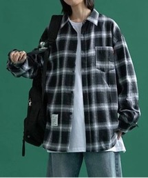 NEW GENTLEMAN（ニュージェントルマン）の「マンダリンチェック オーバーサイズシャツ（シャツ/ブラウス）」